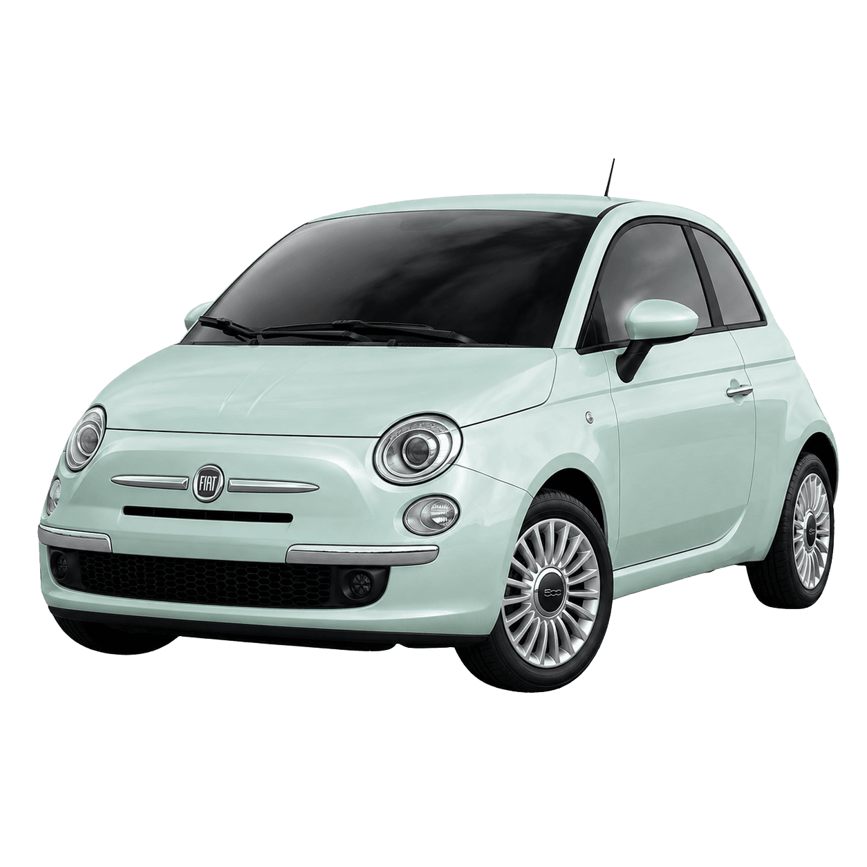 Fiat 500 compact hire car for easy local driving in Swansea